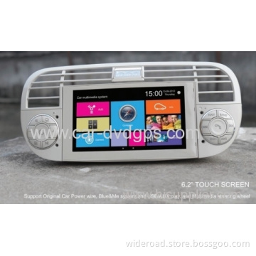 6.2" Digital Screen Fiat 500/abarth 2007~2013 Dvd Player 